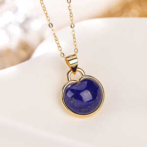 S925 เงินสเตอร์ลิงชุบทองรูปหัวใจแบบฝังขอบประดับโซ่ชุดสร้อยคอเรียบง่ายสง่างามแฟชั่นสไตล์เรโทร - Product Image 2