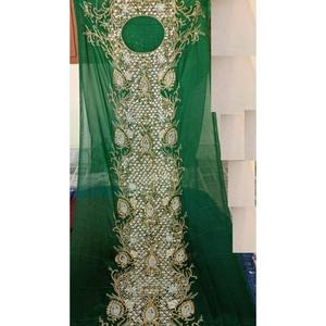 Tela de seda pura suave y ligera para vestido de novia somalí, diseño de lujo con cuentas, disponible al mejor precio al por mayor. - Product Image 3