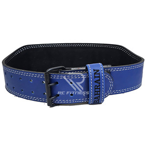Ceinture de musculation unisexe en cuir de vachette respirante et imperméable avec logo personnalisé RC Fitness et protection avancée - Product Image 2