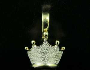<b>King</b> <b>Crown</b> Charm Pendant 925 Silver Rhodium/Gold Plated Moissanite Luxury Iced Out Hip Hop Jewelry For Unisex - Product Image 1