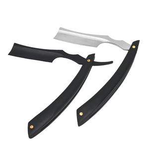 Rasoir à lames simples réutilisable non électrique avec manche en acier inoxydable et lame en acier inoxydable pour hommes - Product Image 1