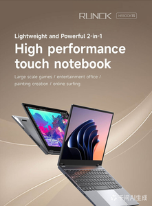 Nueva Laptop Convertible 2 en 1, Tablet de 13.5 Pulgadas, Yoga N5095, Pantalla Táctil IPS de 2.2K, 12 GB de RAM, SSD de 512 GB, Plegable 360°, Metálica, con Windows 11 en Inglés - Product Image 3