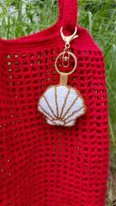 Elegant Handmade Embroidery Beaded Keychain with Colorful Beadwork for Handbags Backpacks and Key <b>Rings</b> - Product Image 6