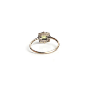 Anillo Cuadrado de Peridoto en Plata de Ley 925 con Acabado Antiguo, Hecho a Mano, Anillo de Compromiso de Lujo con Piedra Preciosa, Chapado en Oro de 18K, Certificado, Agosto - Product Image 3