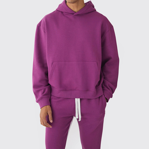 Chándal Morado Ecológico para Hombre, de Peso Medio, con Capucha, Manga Larga, Corte Regular, Informal, con Bolsillos Laterales y Cintura con Cordón, para Invierno - Product Image 6
