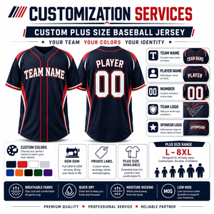 Fabricante de Camisetas de Béisbol Personalizadas de Talla Grande, Uniforme de Béisbol con Botones y Número de Equipo Personalizado, OEM ODM - Product Image 3