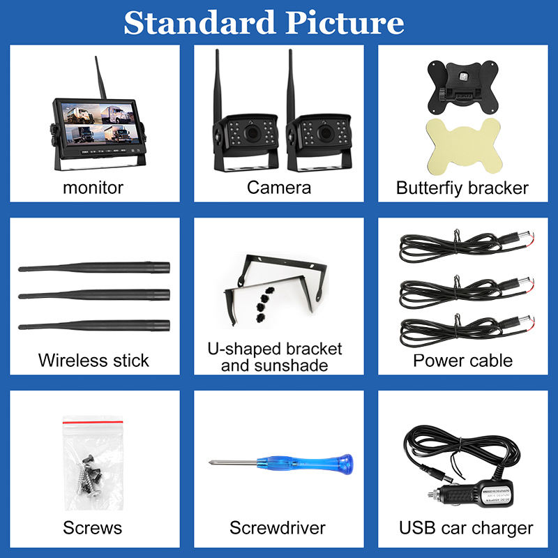 Pantalla de 7 pulgadas + 2 cámaras