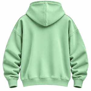 Sweat à capuche pour homme personnalisé vert menthe, à épaules tombantes, avec poche kangourou, en molleton 100% coton 450 GSM, impression personnalisée, sweat à capuche premium pour homme - Product Image 2