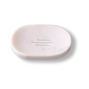 Porte-savon artisanal en marbre naturel pour baignoire, lavabo, comptoir de salle de bain, plateau décoratif en pierre - Product Image 1