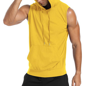 Sudadera sin Mangas para Hombre, de Algodón y Felpa, con Logotipo Personalizado, Ropa Deportiva Transpirable, Fabricante OEM - Product Image 2