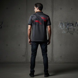 Polo Oversize para Hombre, Estilo Urbano, Hombros Caídos, Corte Holgado, Camiseta Polo Personalizada, Moda Urbana, Ropa al por Mayor - Product Image 3