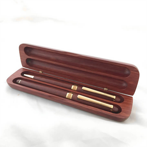Elegant Rectangular Black Walnut Wooden Pen <b>Box</b> Promotional High-End Handmade Pen Packaging Wooden <b>Box</b> in Sale - Product Image 2