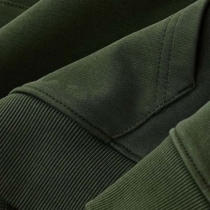 Sweat-shirt à capuche sans manches pour homme, vert uni, en coton French Terry, coupe décontractée, avec poche, pour l'automne - Product Image 6