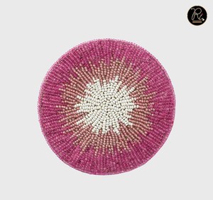 Colorful Beaded <b>Coasters</b> Set Handmade Decorative <b>Drink</b> Mats Protect Surfaces Perfect Gift <b>for</b> Housewarming Weddings Parties - Product Image 2