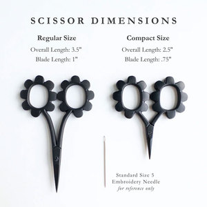 Flower Design Matte Black Embroidery <b>Scissors</b> Stainless Steel Fine Tip Sharp <b>Sewing</b> Tool for Craft - Product Image 4