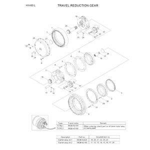 39QB-42100 39QB-42101 39QA-42100 penggali <span class=keywords><strong>Final</strong></span> <span class=keywords><strong>Drive</strong></span> untuk <span class=keywords><strong>Hyundai</strong></span> R520LC-9 R480LC-9 HX480 HX520 Travel <span class=keywords><strong>Drive</strong></span> Motor perjalanan - Product Image 3