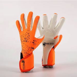Guantes de Portero de Fútbol Profesional, Látex de Contacto en la Palma Delantera, Impresión por Sublimación en el Dorso, Protección para el Pulgar, Corte Medio, Logotipo Personalizado - Product Image 1