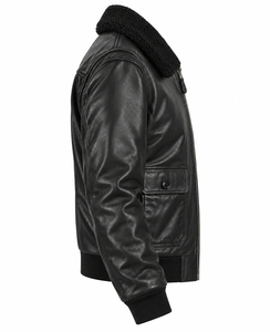 Veste en cuir pour homme TCustom, imperméable, respirante, écologique, en cuir de vachette de luxe, style motard, décontractée, vêtement d'extérieur d'hiver, fermeture éclair - Product Image 2