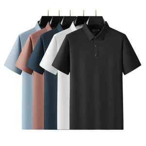 เสื้อโปโลแขนสั้นสีแดงสำหรับผู้ชาย ผ้าคอตตอนปิเก้สีพื้น สวมใส่สบาย ระบายอากาศได้ดี ทรงปกติ - Product Image 3