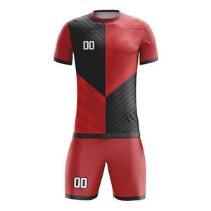 Ventes en gros de maillots de football pour hommes en polyester 100% personnalisés et bon marché, ensembles de maillots de football respirants, sublimation, service OEM pour adultes - Product Image 3