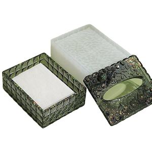 Boîte à mouchoirs en résine avec motif de décoration d'hôtel de luxe, fournisseur indien pour cadeaux et usage domestique - Product Image 1