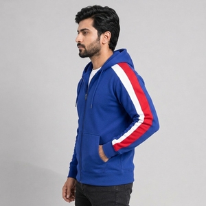 Sweat-shirt à capuche zippé pour homme, tissu respirant à séchage rapide, coupe athlétique confortable, léger - Product Image 4