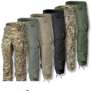 Men 6 Pocket Canvas Cargo Pants Elastic Waist Relaxed Fit Casual Trendy Streetwear Joggers Wholesale - Product Image 5