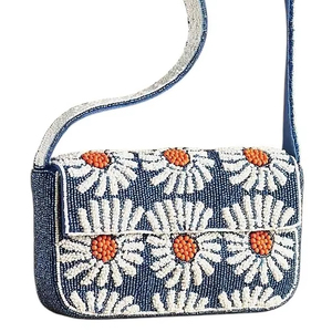 กระเป๋าถือสะพายไหล่ประดับลูกปัด ดีไซน์หรูหรา ทันสมัย ทนทาน น้ำหนักเบา เป็นมิตรกับสิ่งแวดล้อม งานปักลูกปัดทำมือ งานฝีมือแท้ ปรับแต่งได้ - Product Image 1