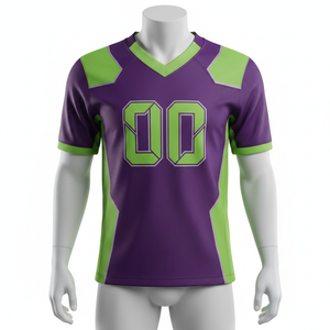 Camiseta de Fútbol Americano de Manga Corta, Sublimada, con Logotipo Personalizado, de Secado Rápido, Corte Regular, Estilo Hip Hop Universitario, en Oferta - Product Image 1