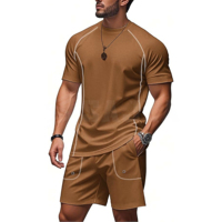 Ensemble de survêtement d'été 2 pièces pour homme, sportif, respirant, écologique, léger, extensible dans quatre directions, avec poches