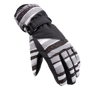 Nouveaux gants de ski au design personnalisé coloré, en polyester et cuir, imperméables, doublés, compatibles avec les écrans tactiles, gants Thinsulate - Product Image 5