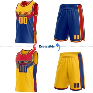 ชุดเสื้อบาสเก็ตบอลแบบกลับด้านได้ พรีเมียม ผลิตตามสั่ง 100% โพลีเอสเตอร์ แห้งเร็ว ระบายอากาศดี ผู้ผลิต OEM ODM โรงงาน ขายส่ง - Product Image 1
