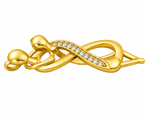 18K Gold Plated Hug Pendant 925 Sterling Silver <b>Necklace</b> Infinity <b>Couple</b> Charm Pendant Chain Jewelry Gift - Product Image 2