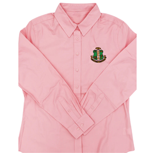 Camisa de Manga Larga para Mujer AKA, Fácil de Cuidar, Color Rosa Verde, Camisa con Botones para Mujer, Tela Suave de Fácil Cuidado, Blusa Informal para Trabajo Formal - Product Image 1