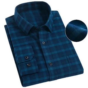 Camisa Larga para Hombre, Moda 2020, Estilo Casual, Camisas de Franela a Cuadros, Logotipo Personalizado, Servicio OEM, Tejido Satinado, Otoño, Formal - Product Image 1