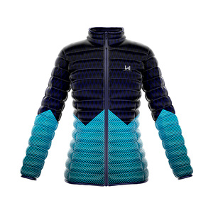 Veste matelassée à fermeture éclair personnalisée avec impression numérique, tissu en toile imperméable, respirant, coupe-vent, séchage rapide - Product Image 1