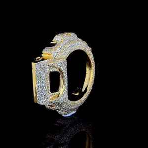 Starspire Jewels Luxury Silver Iced Gold Plated Hip Hop Moissanite Diamond <b>Watch</b> Bezel Custom <b>Case</b> 6900 Pass Tester - Product Image 1