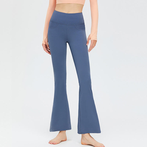 Pantalons de yoga à jambes larges pour femmes, personnalisés, pour la gym et le fitness, grandes tailles, respirants, écologiques, séchage rapide, confortables, doux, leggings à effet push-up - Product Image 1