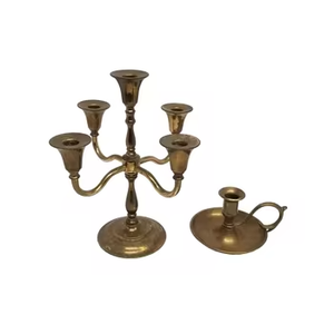 Luxury Vintage Brass Seven Branch Menorah | Handmade Temple Candelabrum | Decorative Religious Wedding Candle Holder Bold - Product Image 5