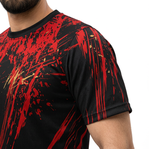 Unisex Custom Soccer Jersey Set Black Red Sublimated Team Name Number 00 Quick Dry <b>Mesh</b> <b>Short</b> Sleeve Polyester Uniforms for - Product Image 3
