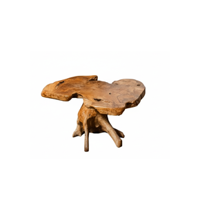 Juego de Mesa de Raíz de Teca Rústica de Lujo ARTERRA con Taburetes de Madera Natural - Muebles para Sala de Estar - Product Image 3
