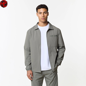 <b>Men</b> Lightweight <b>Jacket</b> and Shorts Set Zip Up Collar Two Pocket Casual Sports Windbreaker Shorts Set - Product Image 6
