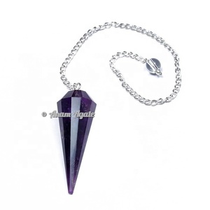 Agate noire naturelle pendule de guérison pour Chakra équilibrant Agate noire cristal radiesthésie pendule chaîne Divination fabriqué à la main - Product Image 6