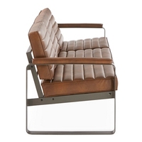 Canapé de réception de bureau modulaire personnalisable, durable, moderne, trois places, en cuir véritable, écologique, pour espaces commerciaux et scolaires