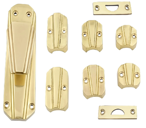 Loquets en laiton pour usage intérieur, pour fenêtres et portes, avec tige verticale longue et bouton, emballage en polybag - Product Image 3