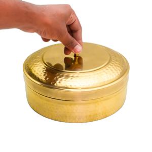 Beau design Boîte à épices en laiton de bonne qualité boîte à épices design en laiton métal avec touche dorée - Product Image 2