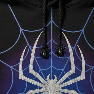 Sudadera con Capucha de Diseño Spider, Invierno, Poliéster/Algodón, Estilo Gótico Urbano, Unisex, Talla Grande, Sudadera con Capucha de Forro Polar Personalizada - Product Image 5