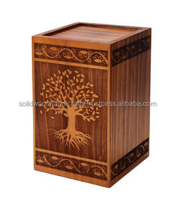 Urna de Madera Hecha a Mano con Diseño de Árbol de la Vida para Cenizas de Adultos, Urnas Funerarias, Urnas de Entierro de Alta Calidad - Product Image 3