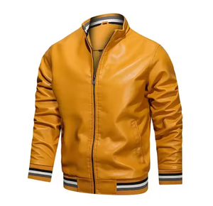 แจ็คเก็ตหนังผู้ชายระบายอากาศได้ดี ขนาดมาตรฐานยุโรป แฟชั่นสตรีท ปรับแต่งได้ ผลิตในปากีสถาน - Product Image 1