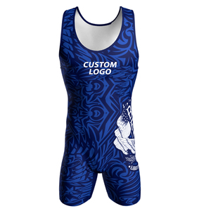 Ropa de Artes Marciales de Poliéster y Spandex Estampada para Uso Profesional, Trajes de Lucha Modernos con Cuello Redondo, Elásticos, de Secado Rápido, Duraderos y Cómodos - Product Image 1